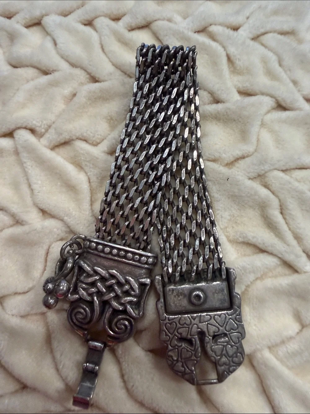 Brighton Silver-Tone Woven Mesh Bracelet with Decorative Ends